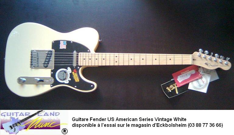 Guitare Fender US Tele American Series Vintage White
